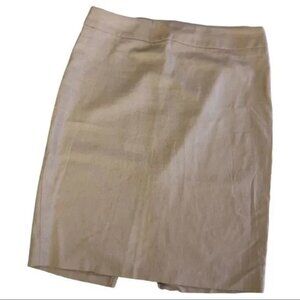ODDS ‘N EVENS‎ VINTAGE 80'S KHAKI TAN BACK SLIT LINEN PENCIL SKIRT SIZE 9
